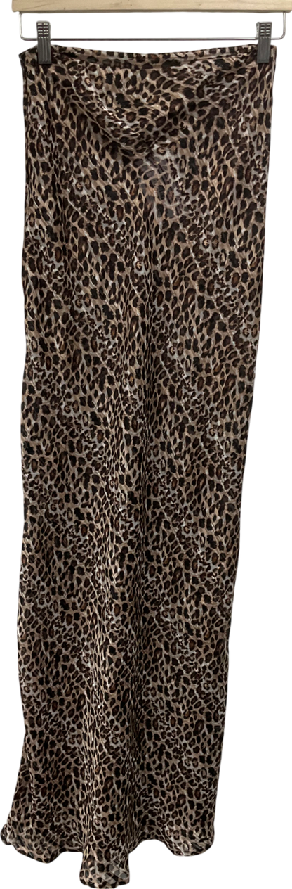 Lola Rae Brown Leopard Print Skirt UK S/M