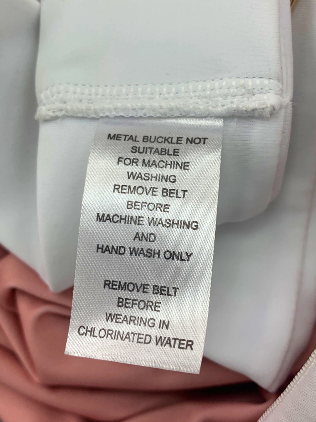 Alexandra Miro Pink Off-Shoulder Belted Swimsuit UK S