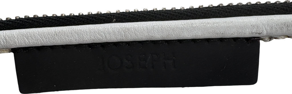 Joseph White / Black Large Leather tote Bag