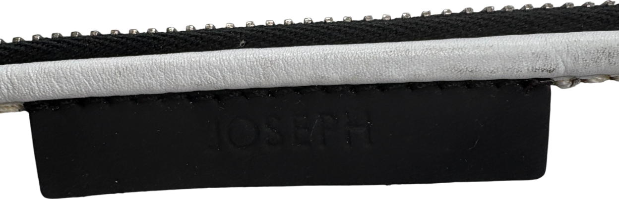 Joseph White / Black Large Leather tote Bag