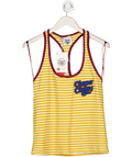 ZARA Yellow Chupa Chups Stripes Terry Cloth Racerback Vest UK S