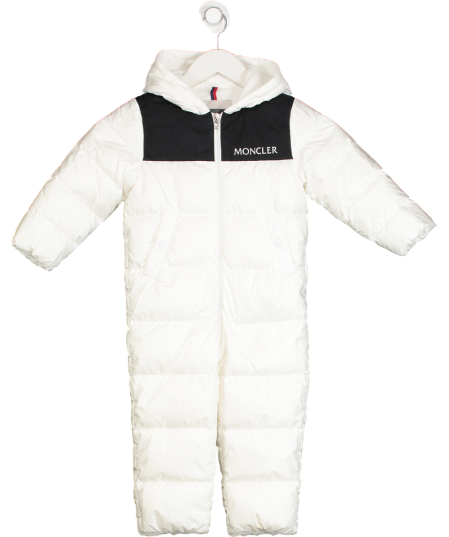 Moncler White Padded Puffer Down Suit 2 Years