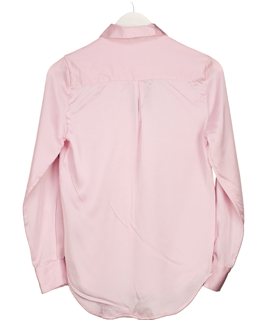 Serena Bute Pink 100% Silk Classic Shirt UK XS