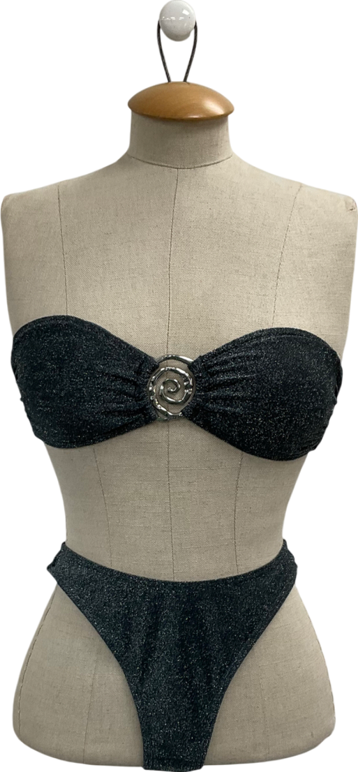 South Beach Grey Sangria Bikini Top Uk 10 And Sunset Harbour Bottoms UK 8