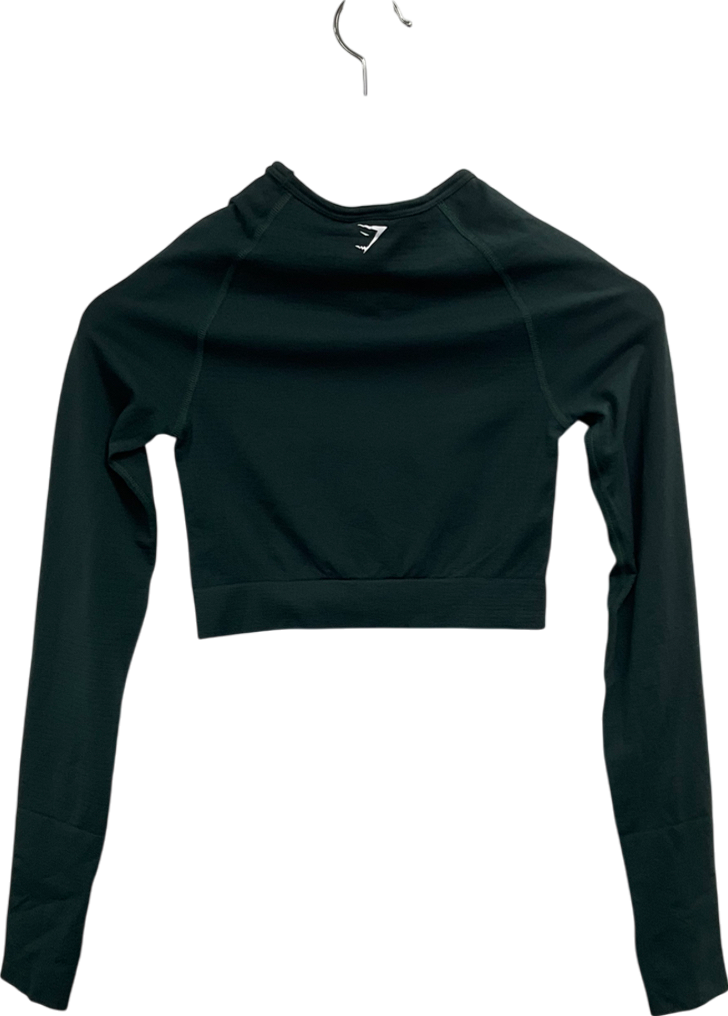 gymshark Green Vital Seamless Crop Top 2.0 UK XS