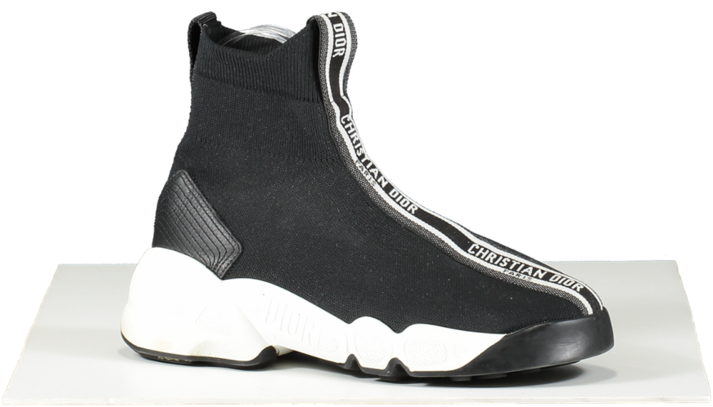 Christian Dior Black Technical Knit Wedge Sneakers UK 3 EU 36 👠