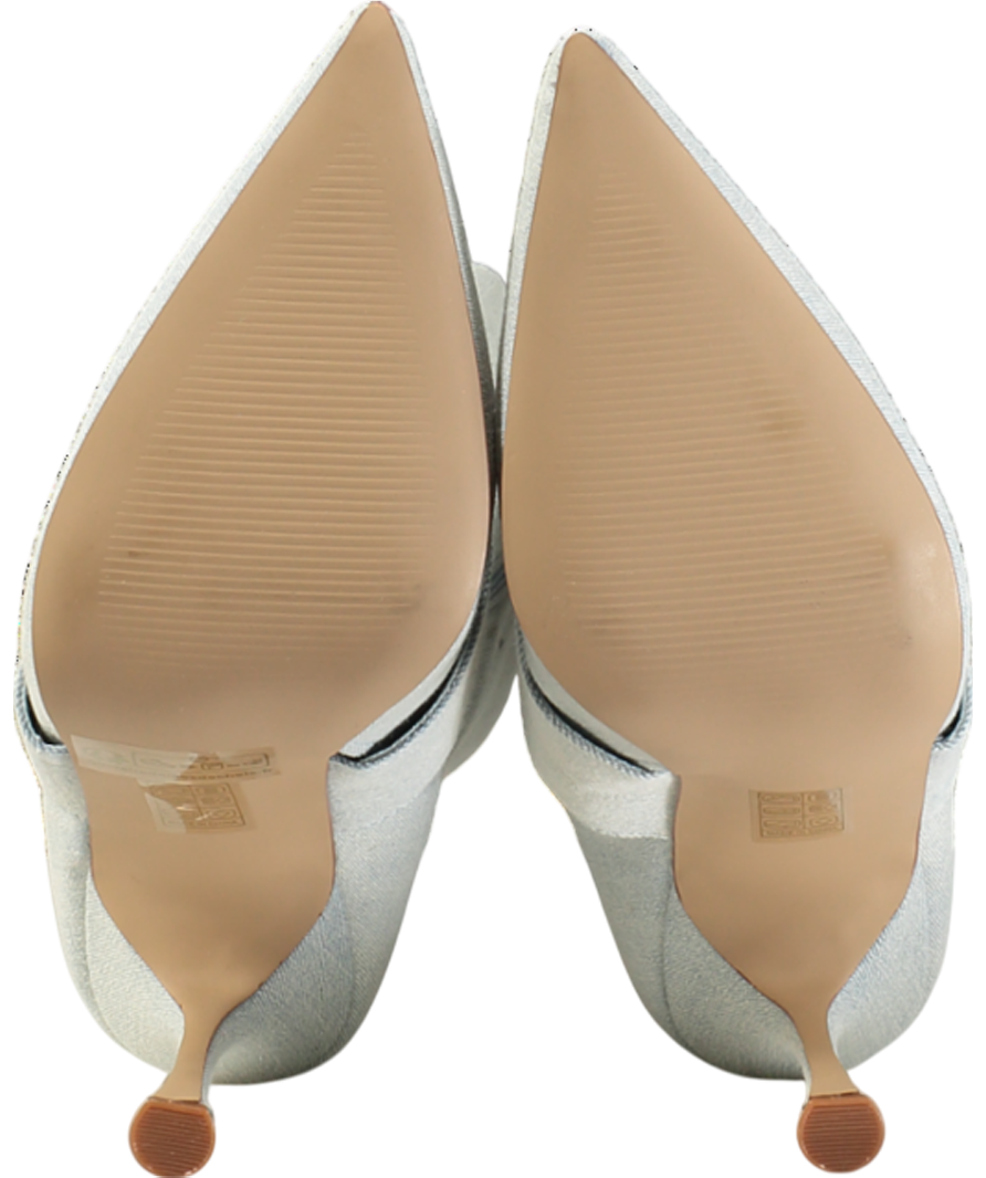 STEVE MADDEN Blue Banter Denim Pointed Toe Buckle Detail Boots UK 7 EU 40 👠