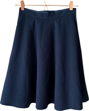 REISS Navy Blue Textured Hannah Flippy Mini Skirt With Pockets UK 6