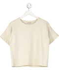 Lenvers Cream Short-sleeve Tee In Organic Cotton UK M