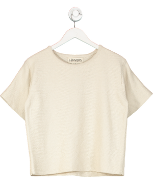 Lenvers Cream Short-sleeve Tee In Organic Cotton UK M