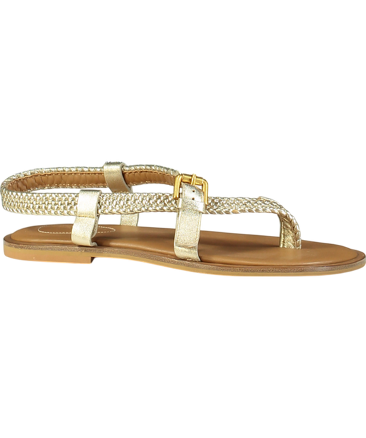 See by Chloé Brown Woven Faux Leather And Leather Sandals UK 3 EU 36 👠