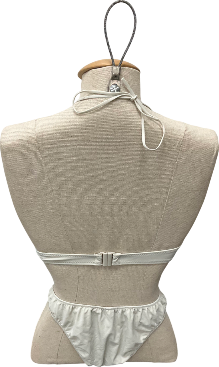 Weekday Cream Scooped Bikini Bottoms & Scooped Bikini Top UK XS