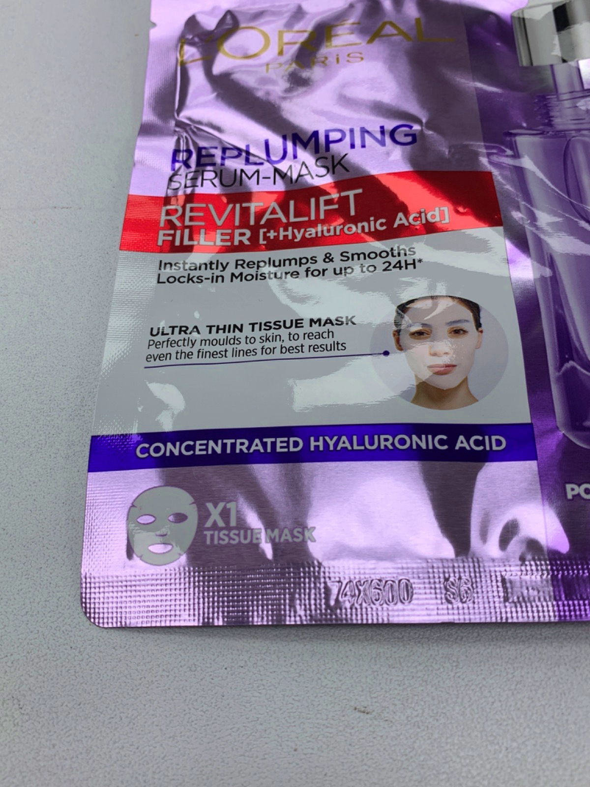 L'Oreal Paris Revitalift Filler Replumping Serum Face Mask Ultra Thin Tissue Mask 28g