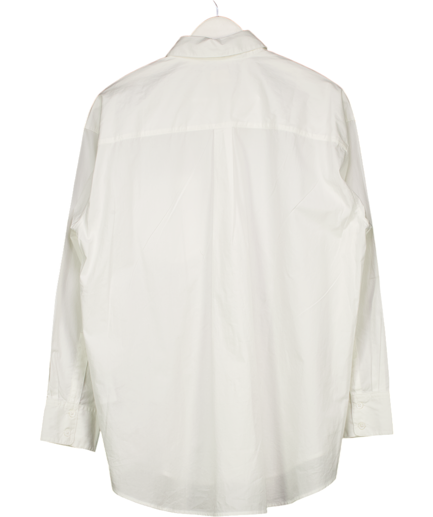 levis White Harlie Cotton Boyfriend Shirt UK S