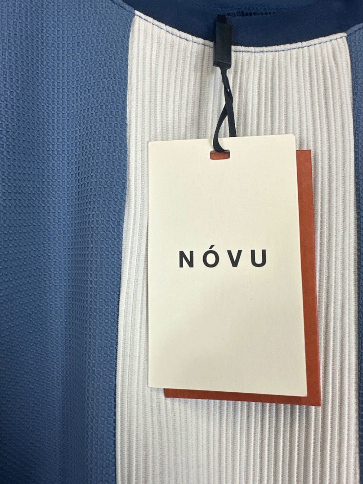 Novu Blue and White Striped T-Shirt UK L