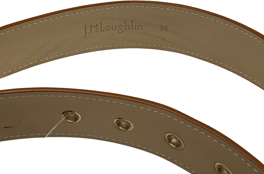 J.McLaughlin Brown Leather Buckle Belt UK M
