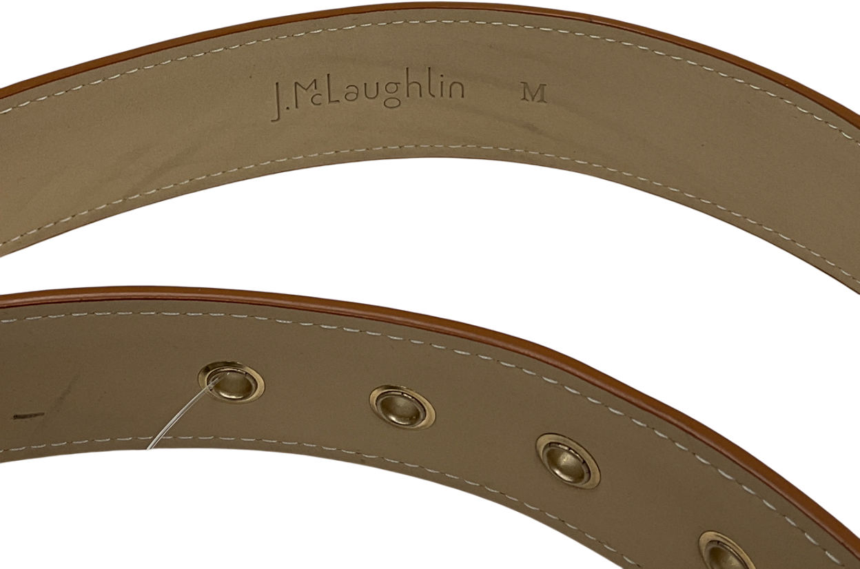 J.McLaughlin Brown Leather Buckle Belt UK M