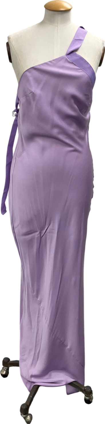 ASOS Purple One Shoulder Maxi Dress With Grosgrain Strap In Lilac UK 6