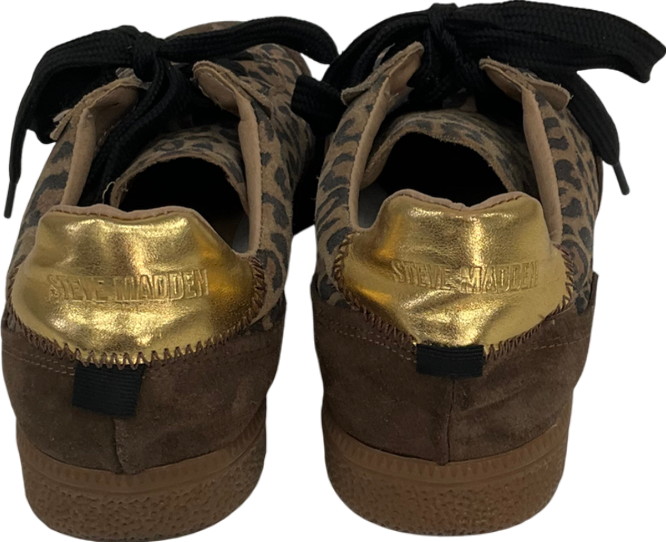 STEVE MADDEN Brown Emporia Trainer In Leopard UK 6 EU 39 👠