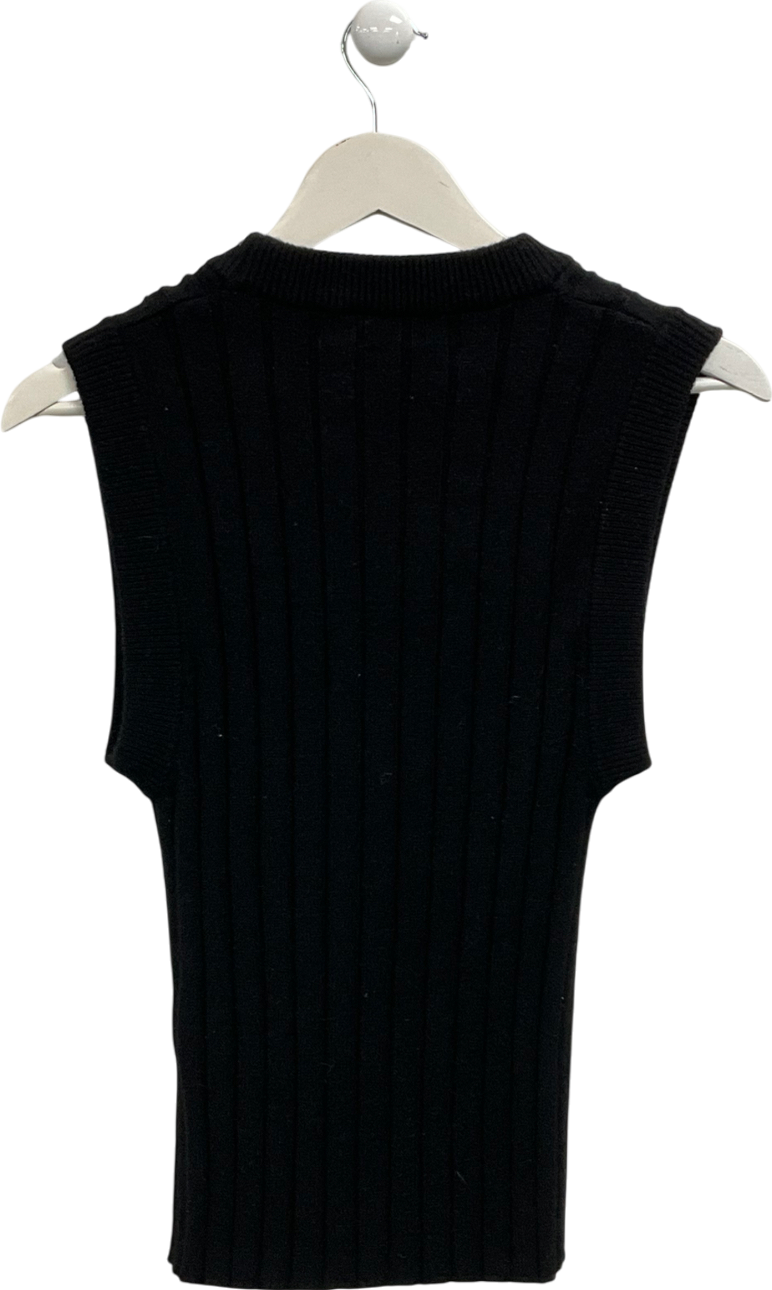 4th & Reckless Black Knitted Sleeveless Top UK 8