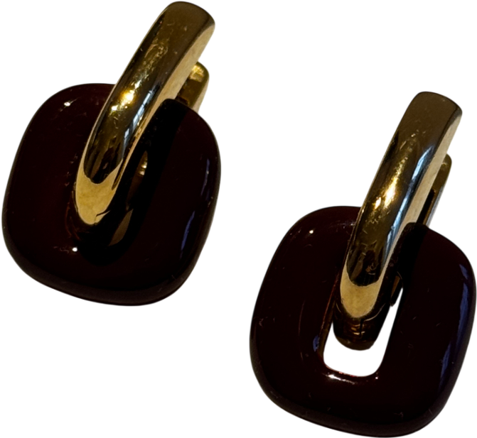MEJURI 18k Yellow Gold Vermeil Stevie Reversible Hoop Earrings
