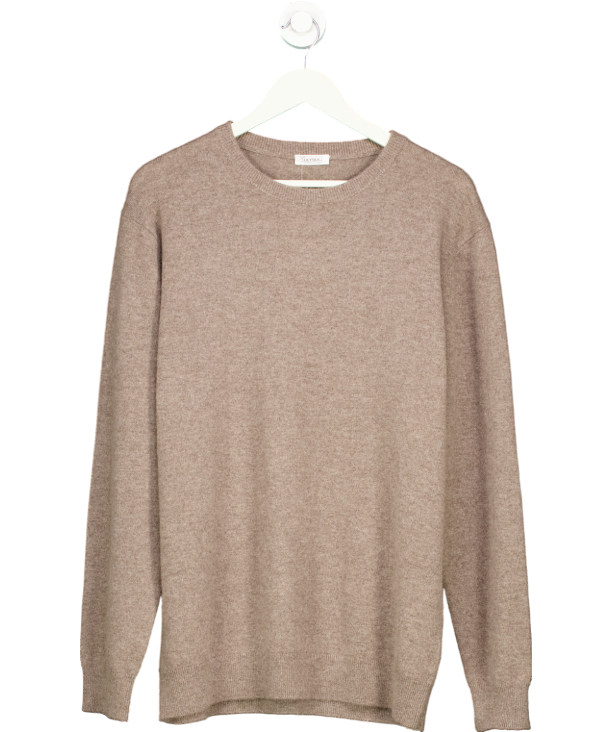 Lily Silk Brown 100% Cashmere Jumper UK L