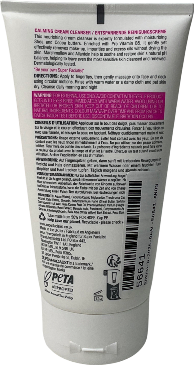 Super Facialist Rosehip Hydrate Calming Creamy Cleanser 150ml