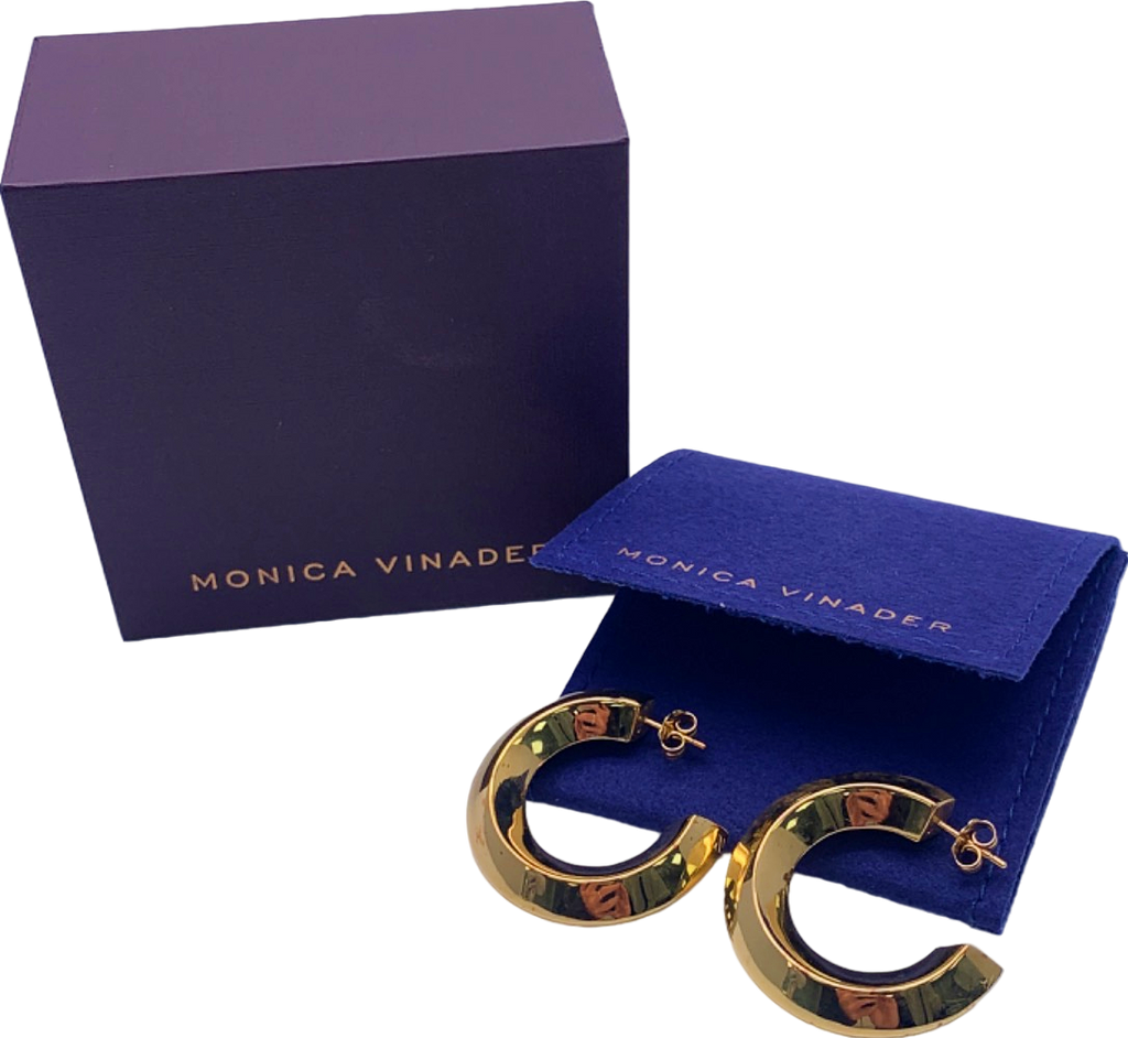 Monica Vinader Gold Nugget Hoop Earrings