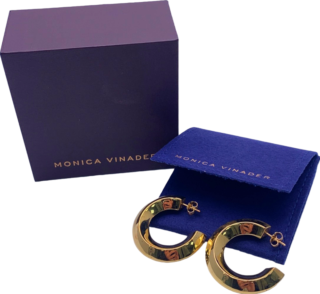 Monica Vinader Gold Nugget Hoop Earrings