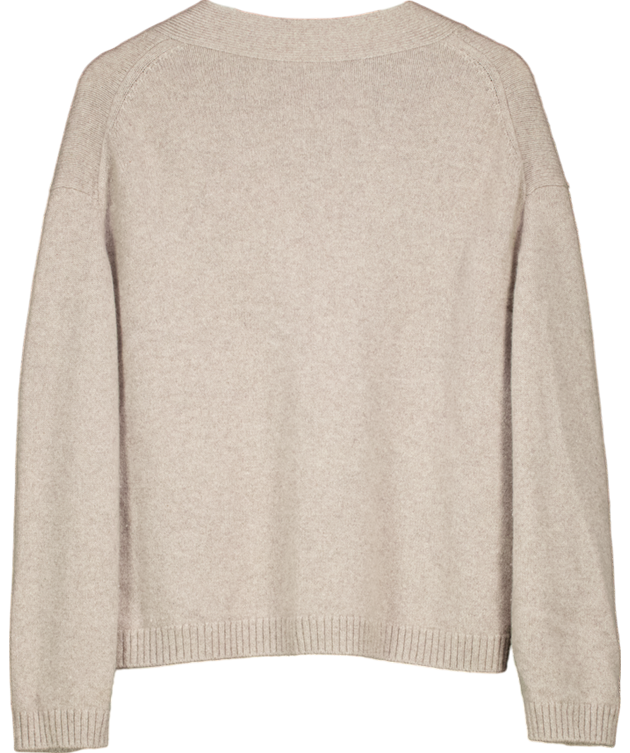 Arket Beige Cashmere-wool Cardigan UK S