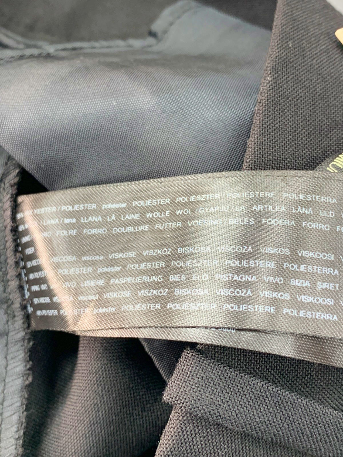 MANGO Premium Black Wool Suit Trousers UK 12