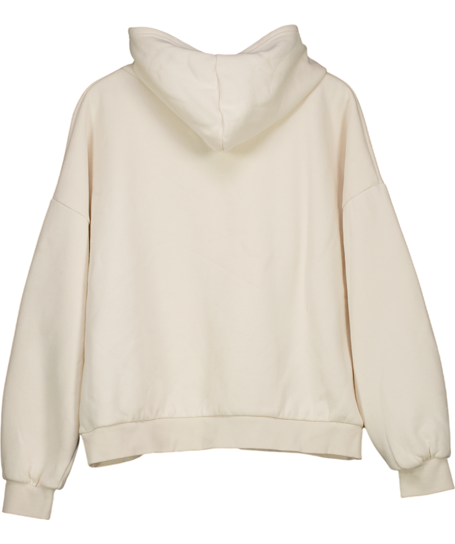 Edikted Cream Cherry Print Oversized Hoodie UK L