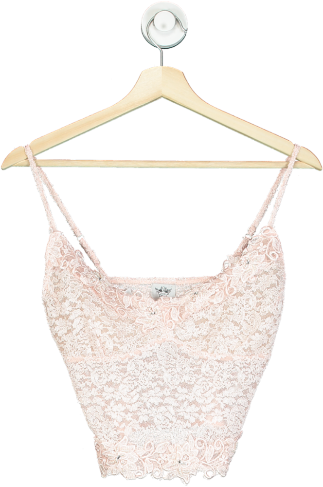 Boys Lie Pink Lace Crop Top M