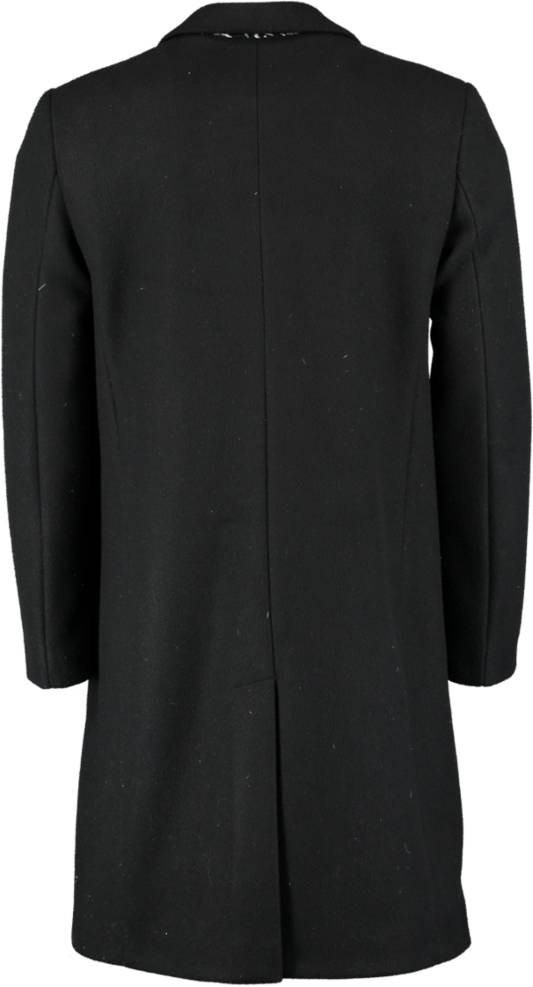 ZARA Black Wool Blend Coat UK L