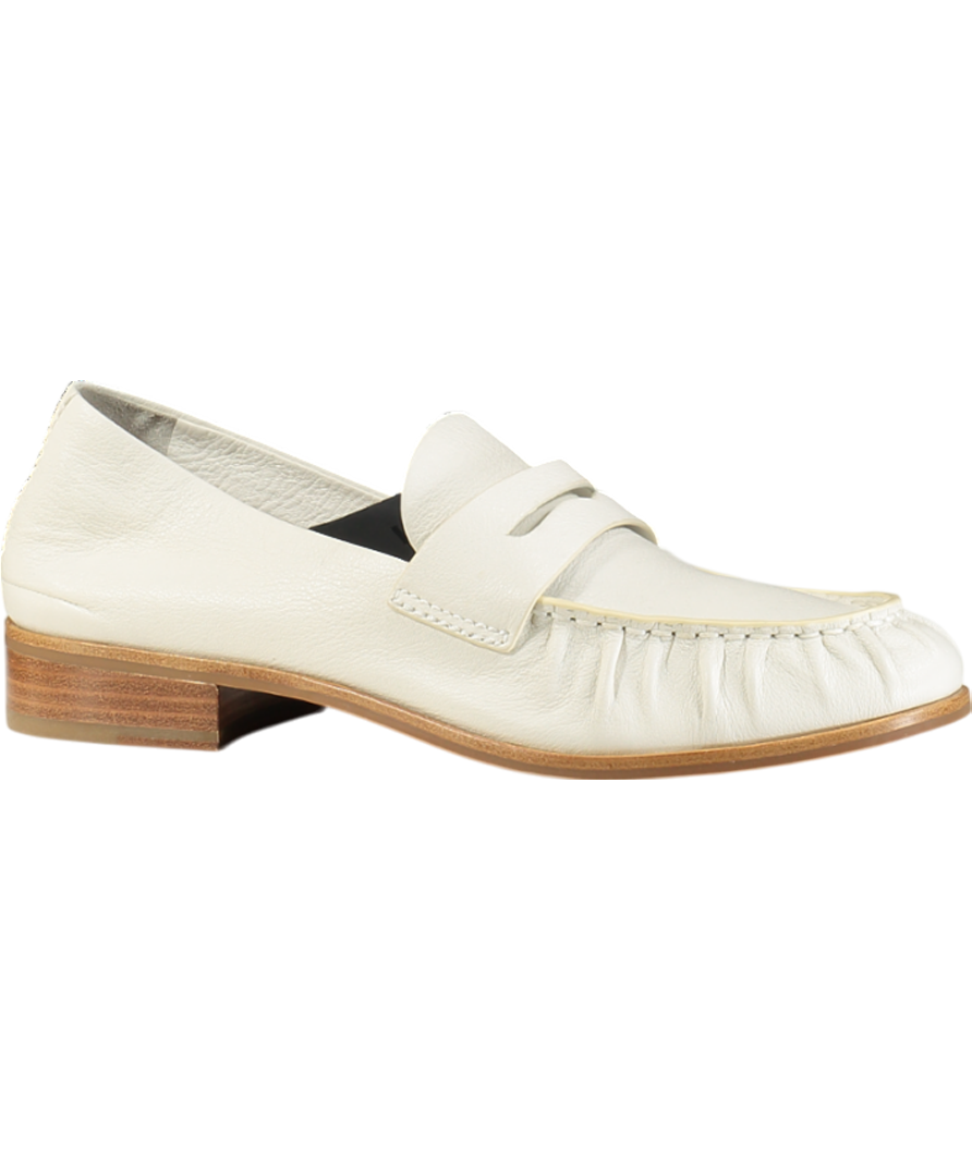 Rag & Bone White Sid Leather Loafers UK 7 EU 40 👠