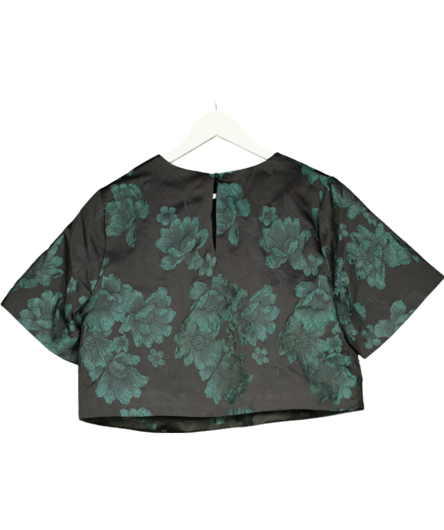 Monsoon Green Floral Print Blouse UK 16