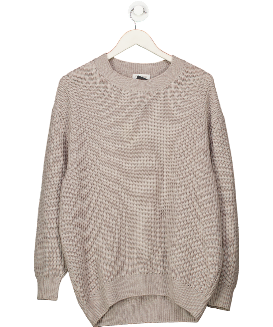GRAN SASSO Beige Virgin Wool / Cashmere Blend Rib Knit Jumper UK 40" CHEST