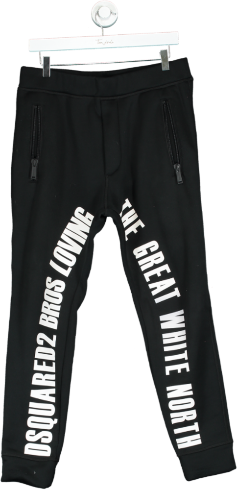 DSQUARED2 Black Ski The Great North Pants in black UK M