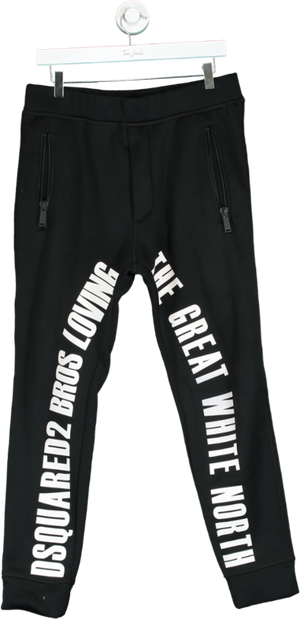 DSQUARED2 Black Ski The Great North Trousers in black UK M