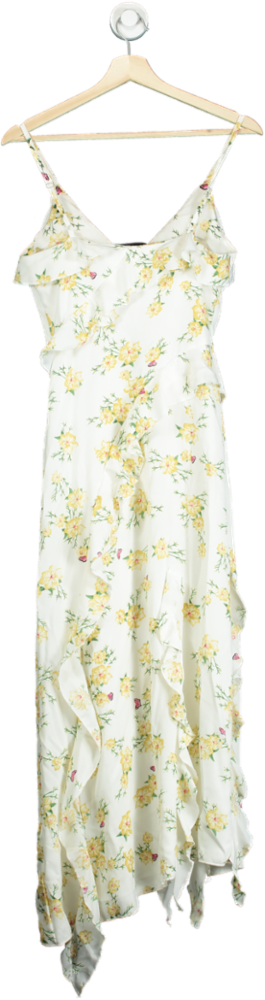AX Paris White Floral Maxi Dress UK 8