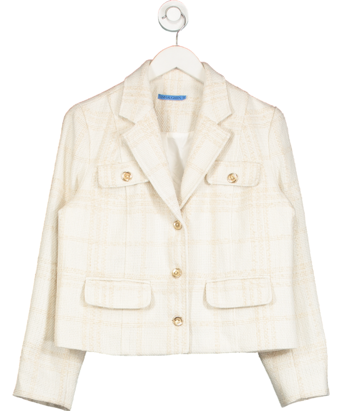 J. McLaughlin Cream Triana Tweed Blazer UK M