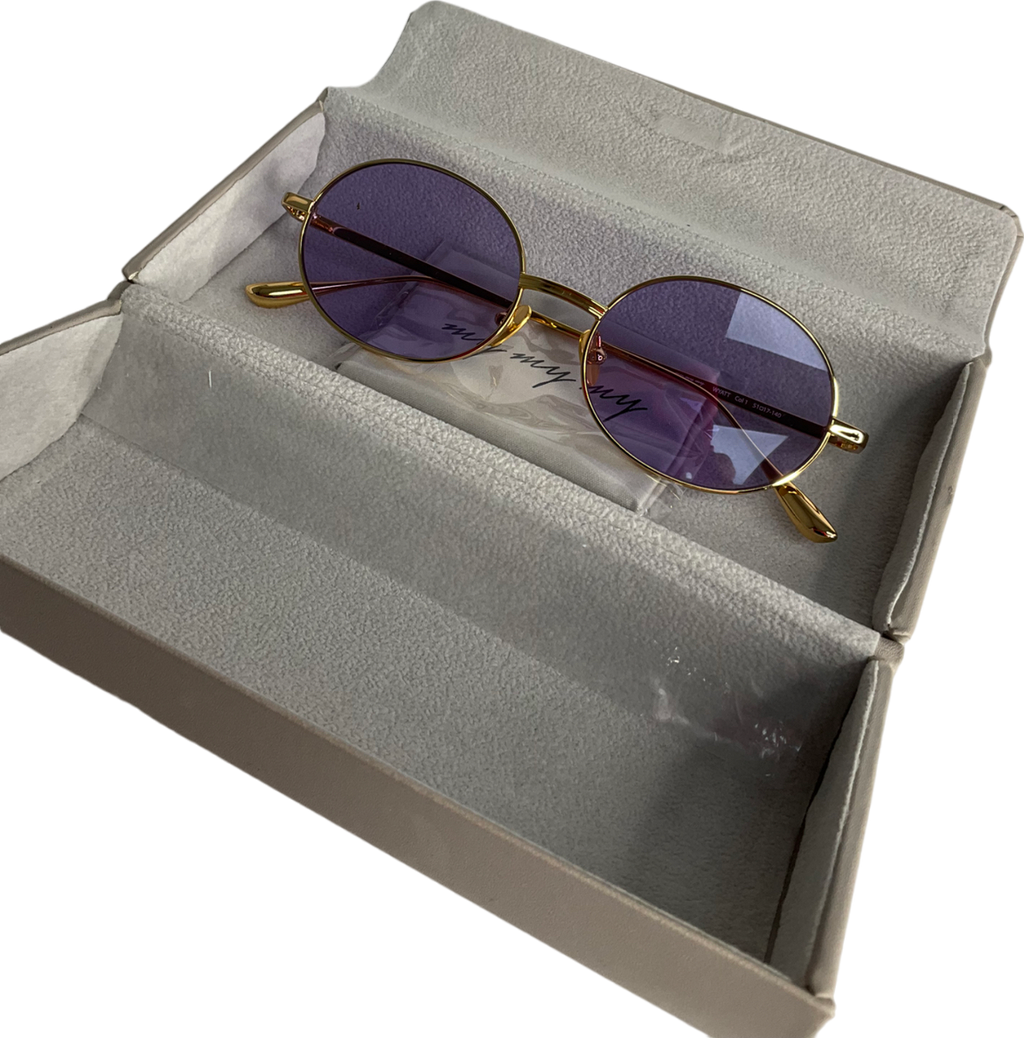 My my my Purple Round Sunglasses in case