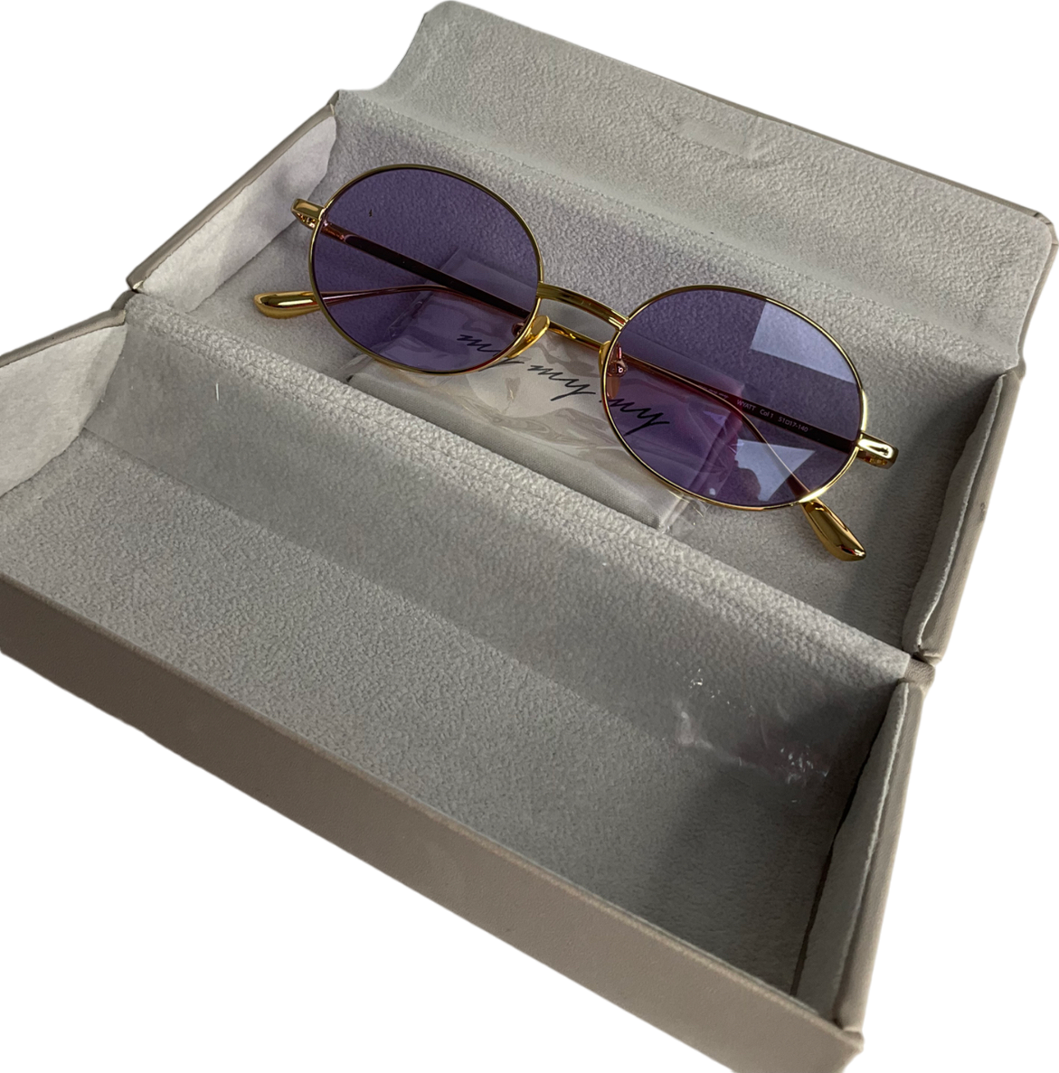 My my my Purple Round Sunglasses in case