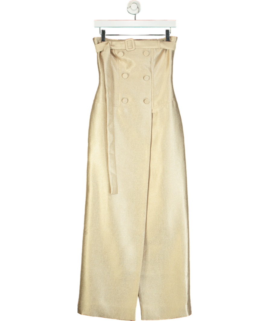 Montsand Metallic Glory Taffeta Long Dress UK S