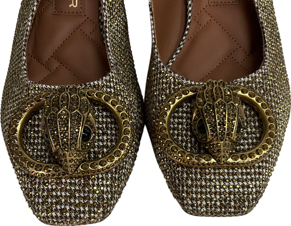 Kurt Geiger Metallic Chelsea Block Slingback Heel UK 3 EU 36 👠