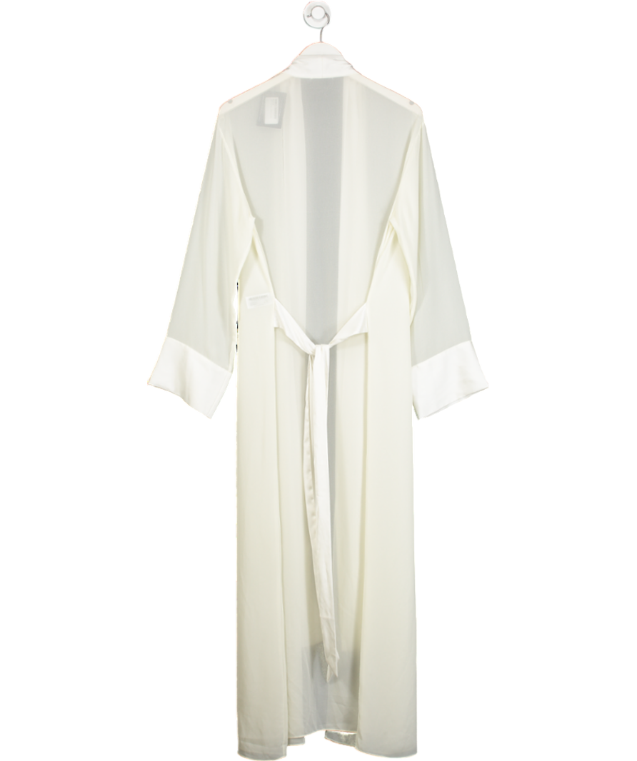 ZARA Cream Full Length Open Front Robe UK XS/S