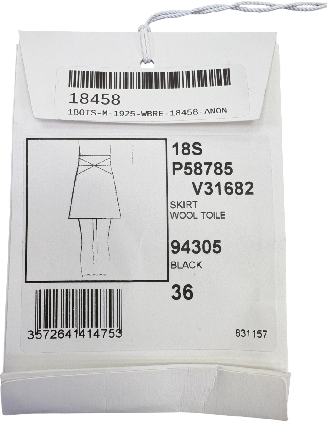 Chanel Black Wool /Silk Blend skirt with pearl "CC" Button UK 8