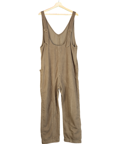 Free People Brown High Roller Corduroy Jumpsuit UK S