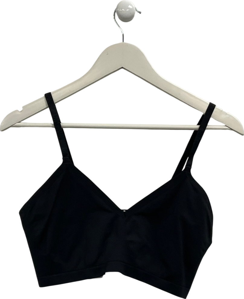 gymshark Black Seamless V Neck Bralette UK XL