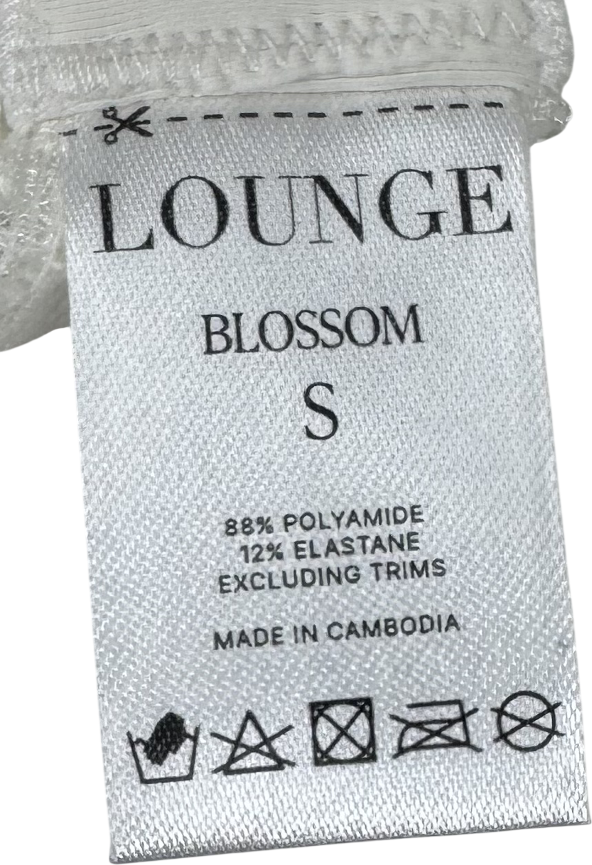 Lounge Underwear Cream Blossom Intimates Suspender & G-string (set) UK S